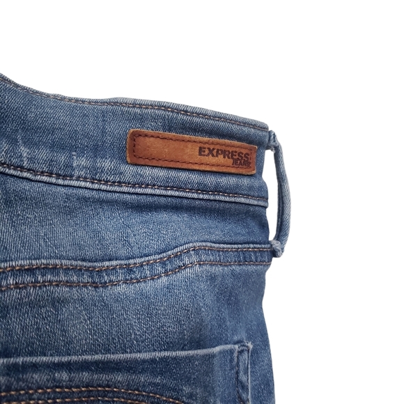 Womens Express Blue Jeans Denim Legging Midrise 2R Skinny - Picture 4 of 11